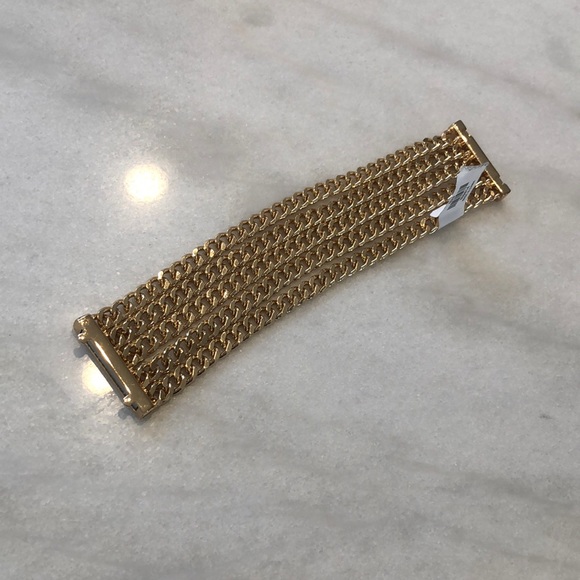 New gold chain cuff bracelet - Picture 2 of 5